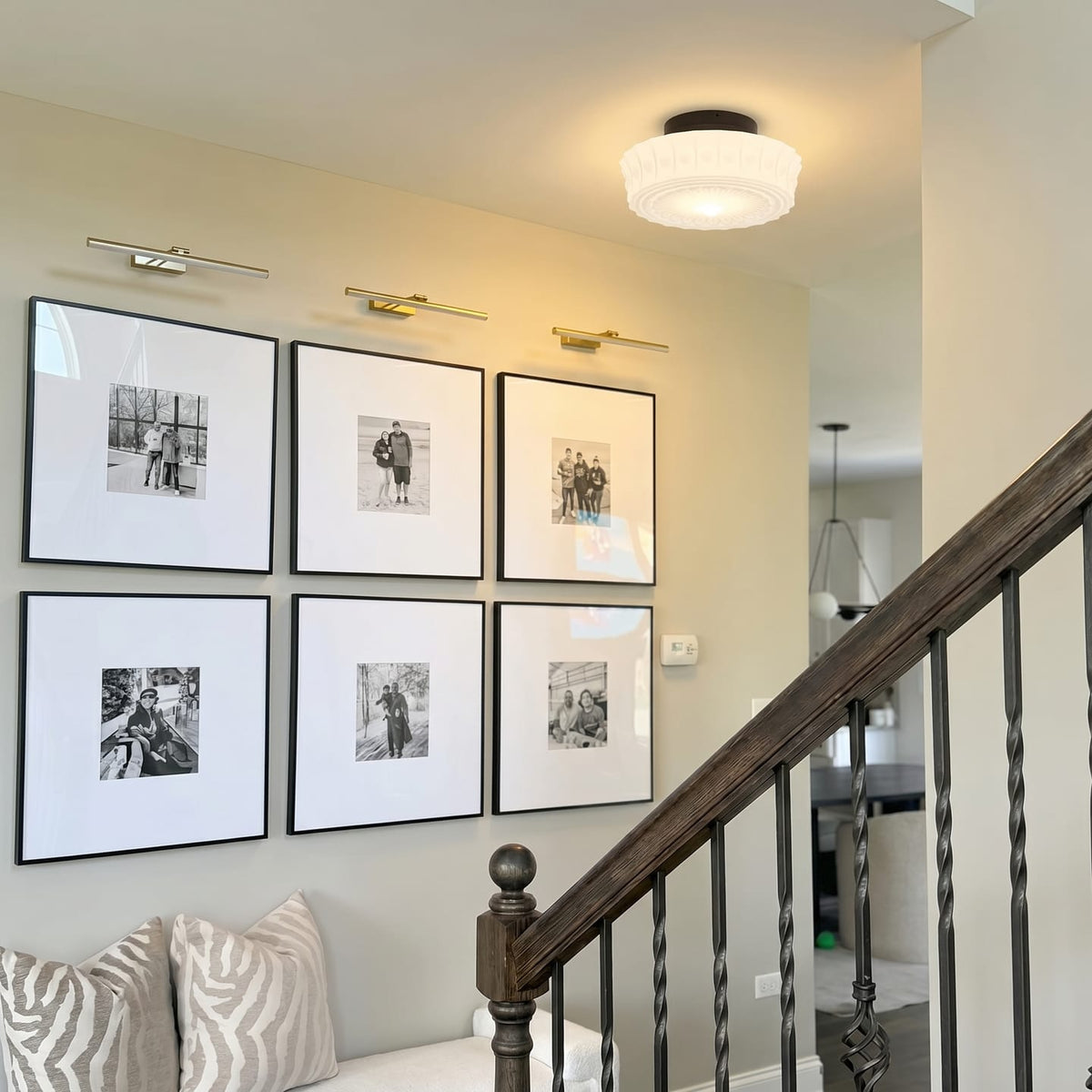 Havelalights showroom with ceiling lights styled in real room settings