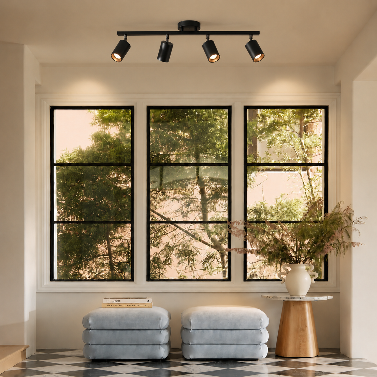 Modern 4 Head Ceiling Light