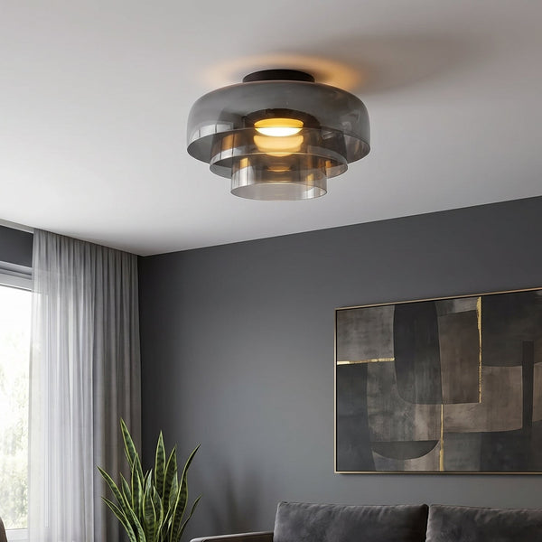 Nordic Bauhaus Glass Layered Ceiling Light