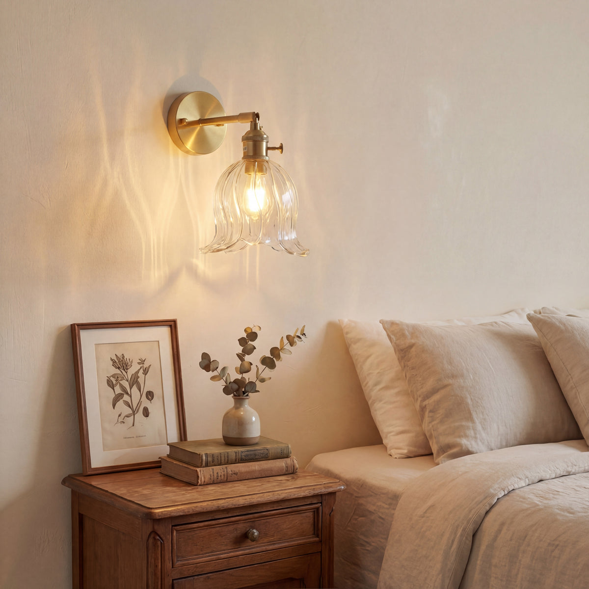 Flower Glass Wall Light