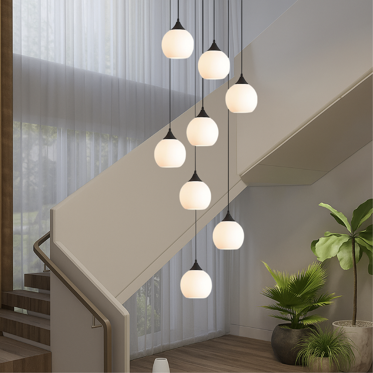 Gade's Villa Staircase Chandelier