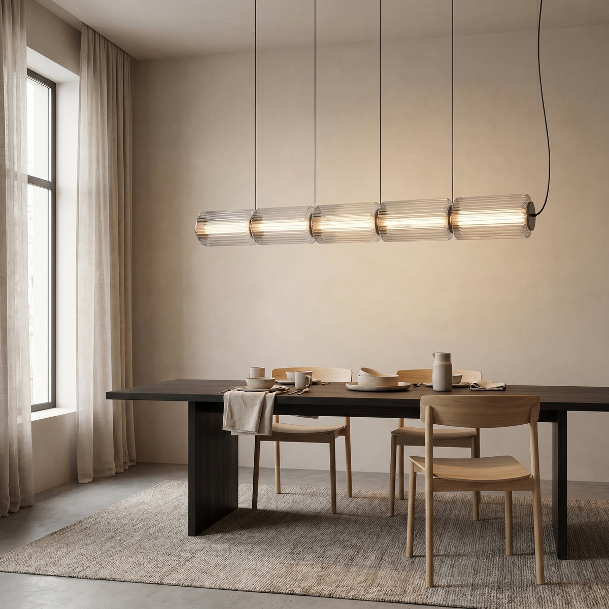 Cylinder Glass Pendant Lamp