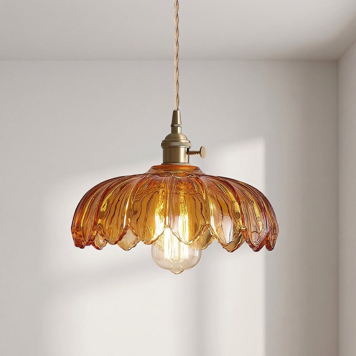 Glass Flower Pendant Light