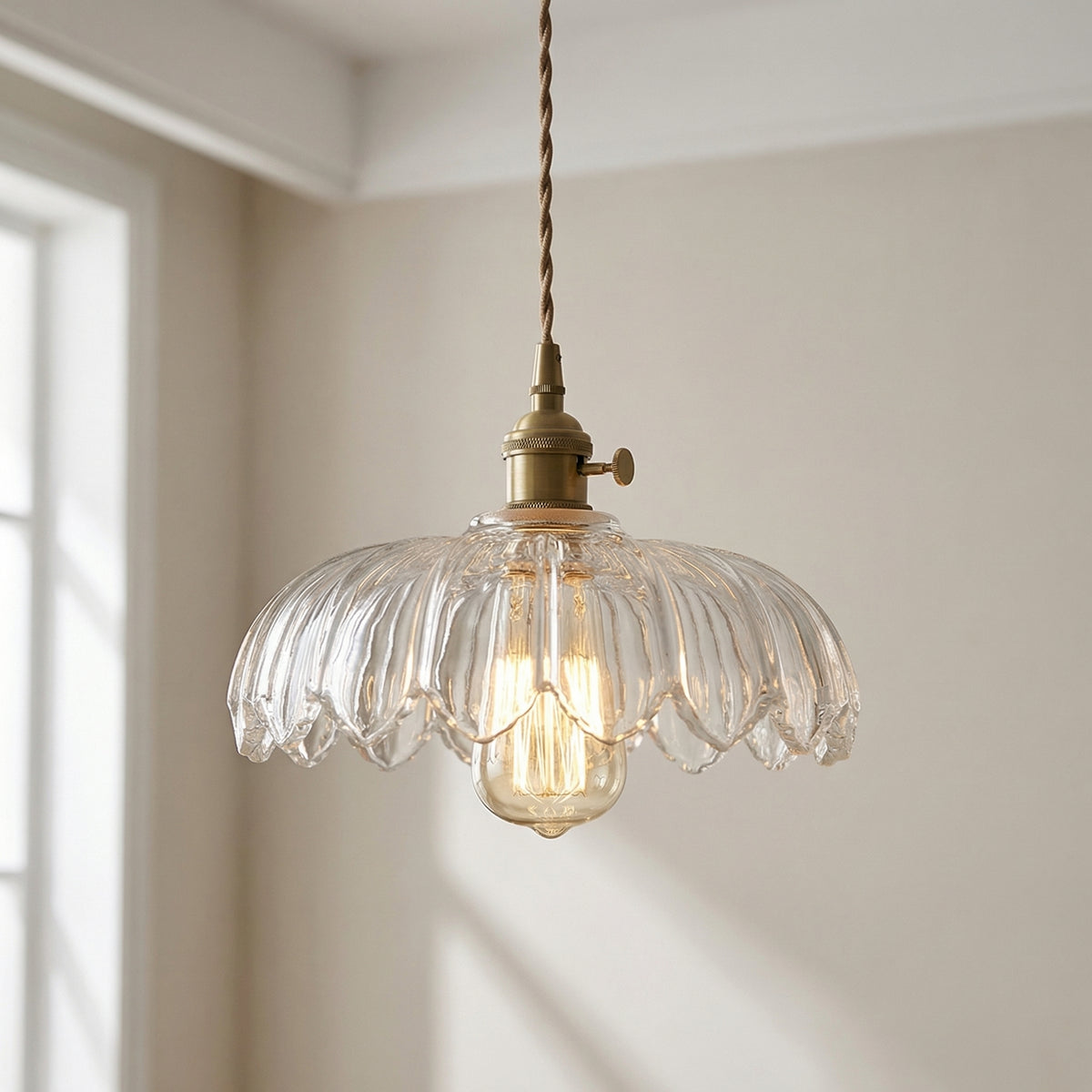 Glass Flower Pendant Light
