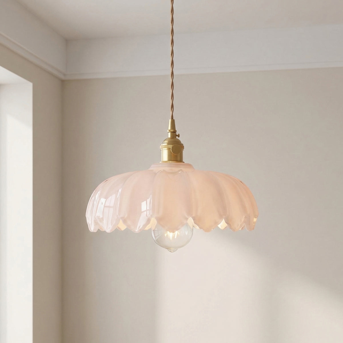Glass Flower Pendant Light
