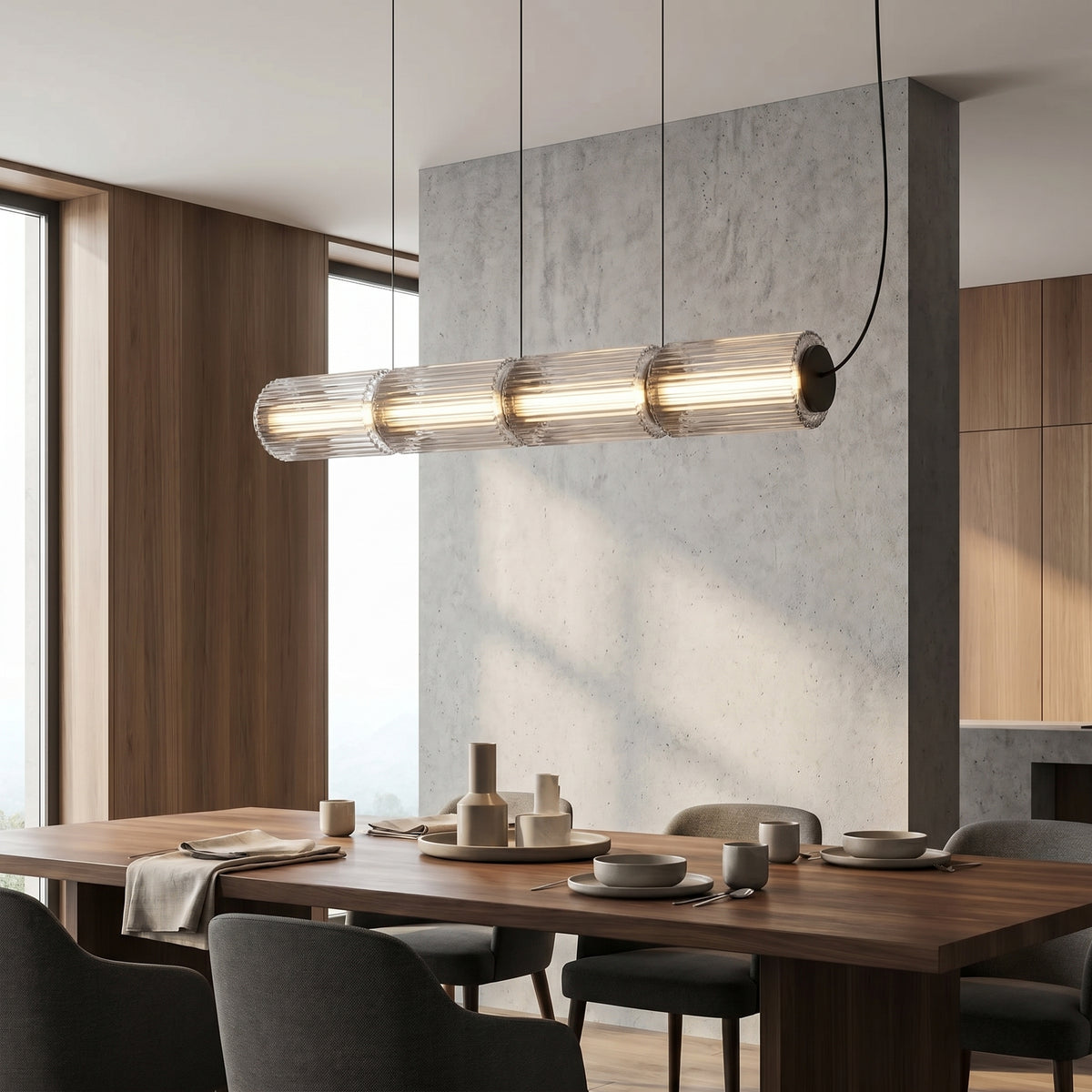 Cylinder Glass Pendant Lamp