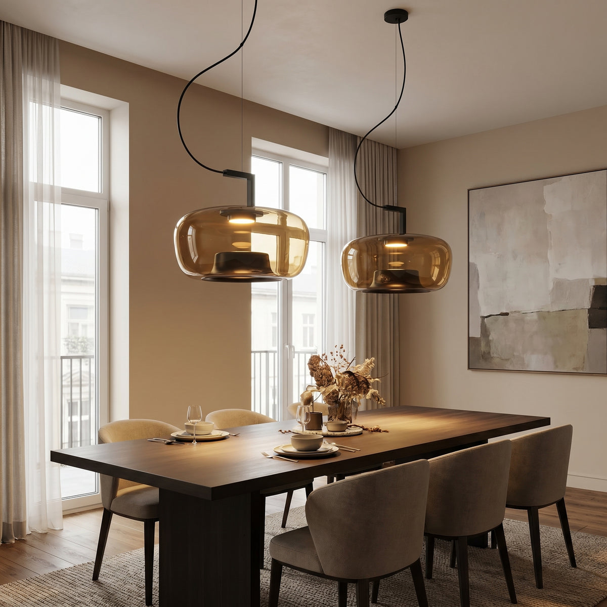 Jaura's Glass Pendant Light