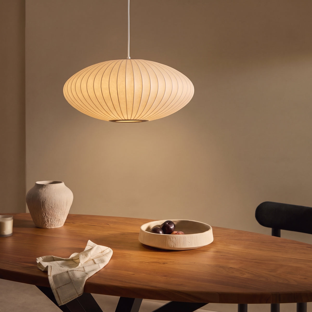 Italian Silk Pendant Light