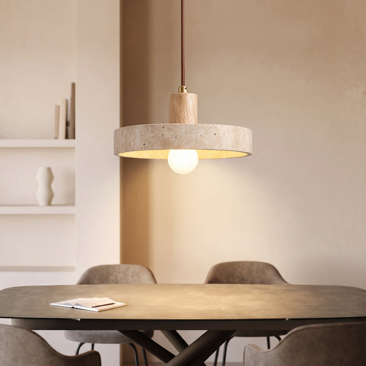 Travertine Bauhaus Pendant Light