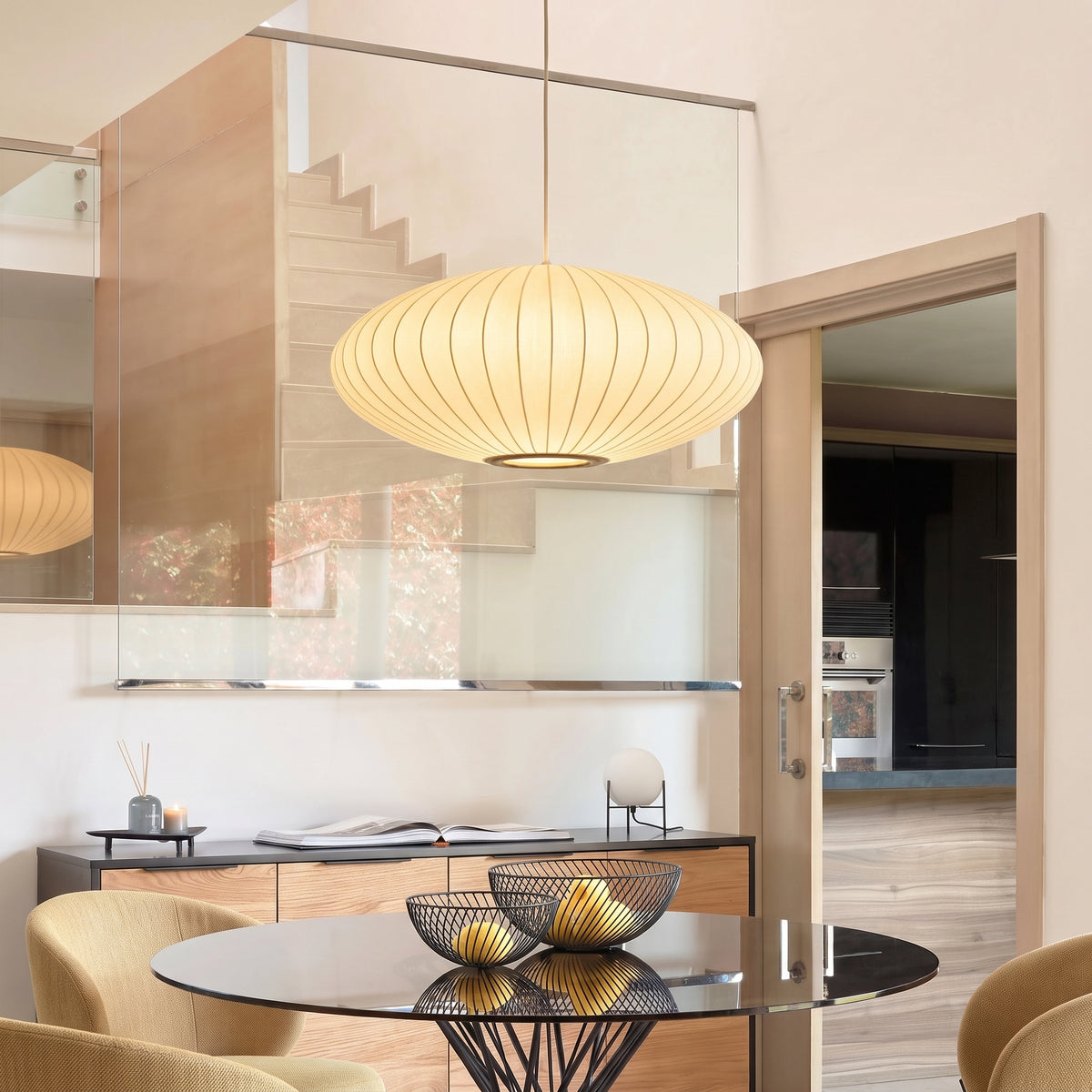 Italian Silk Pendant Light