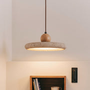 Travertine Wood Pendant Light