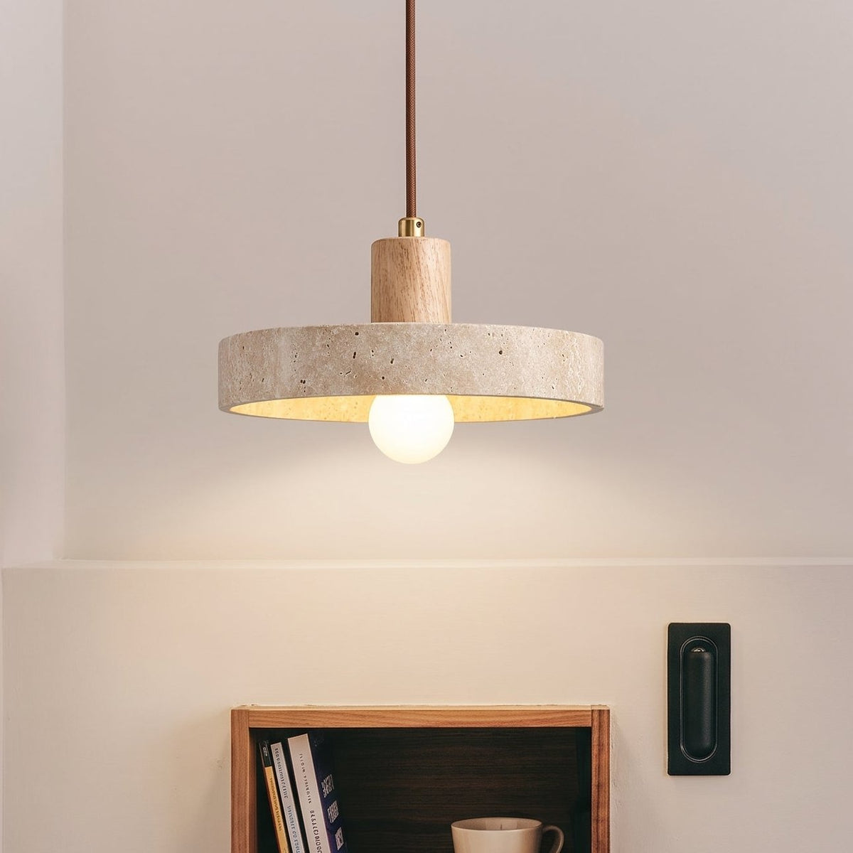 Travertine Bauhaus Pendant Light