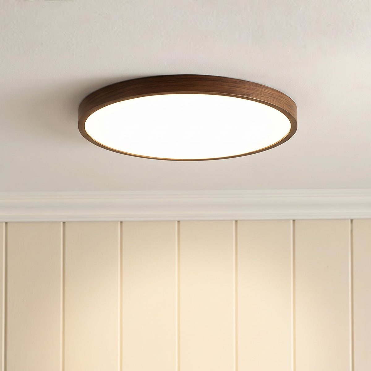 Dark Wood Grain Ceiling Light