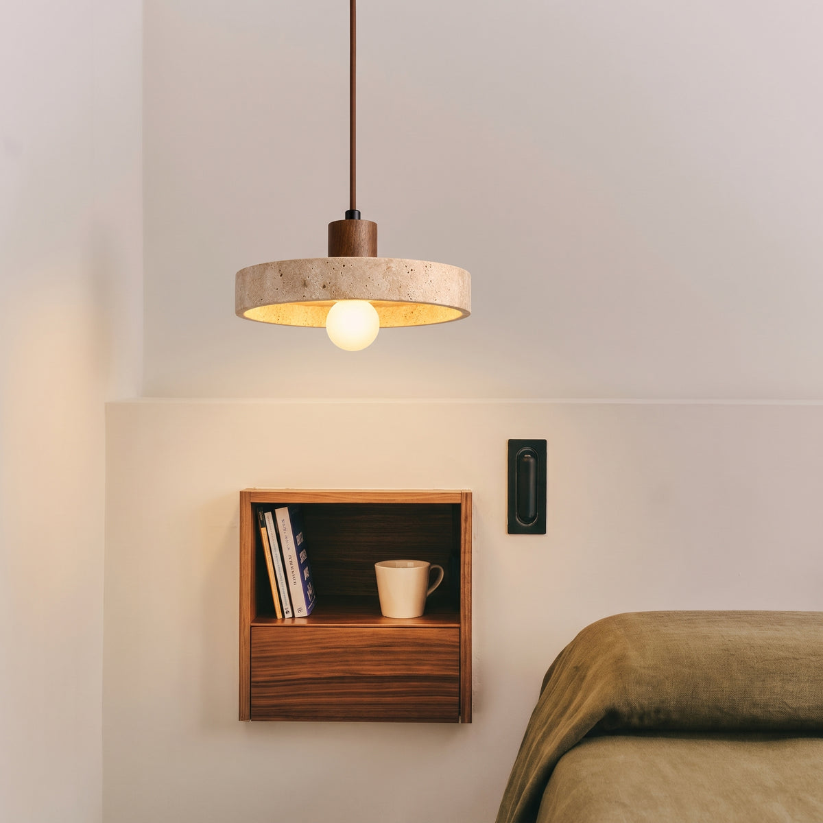 Travertine Bauhaus Pendant Light