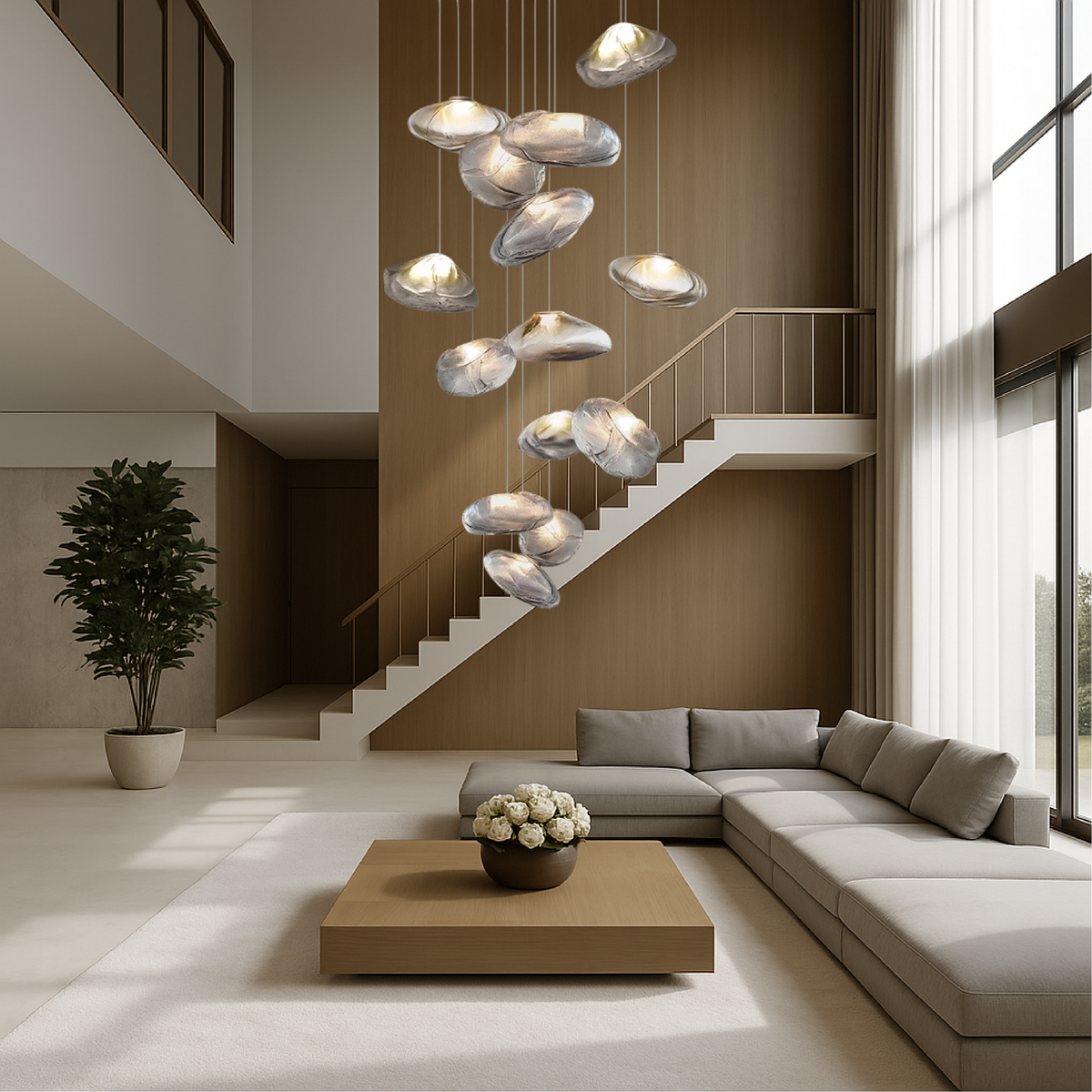 Nordic Glass Villa Chandelier