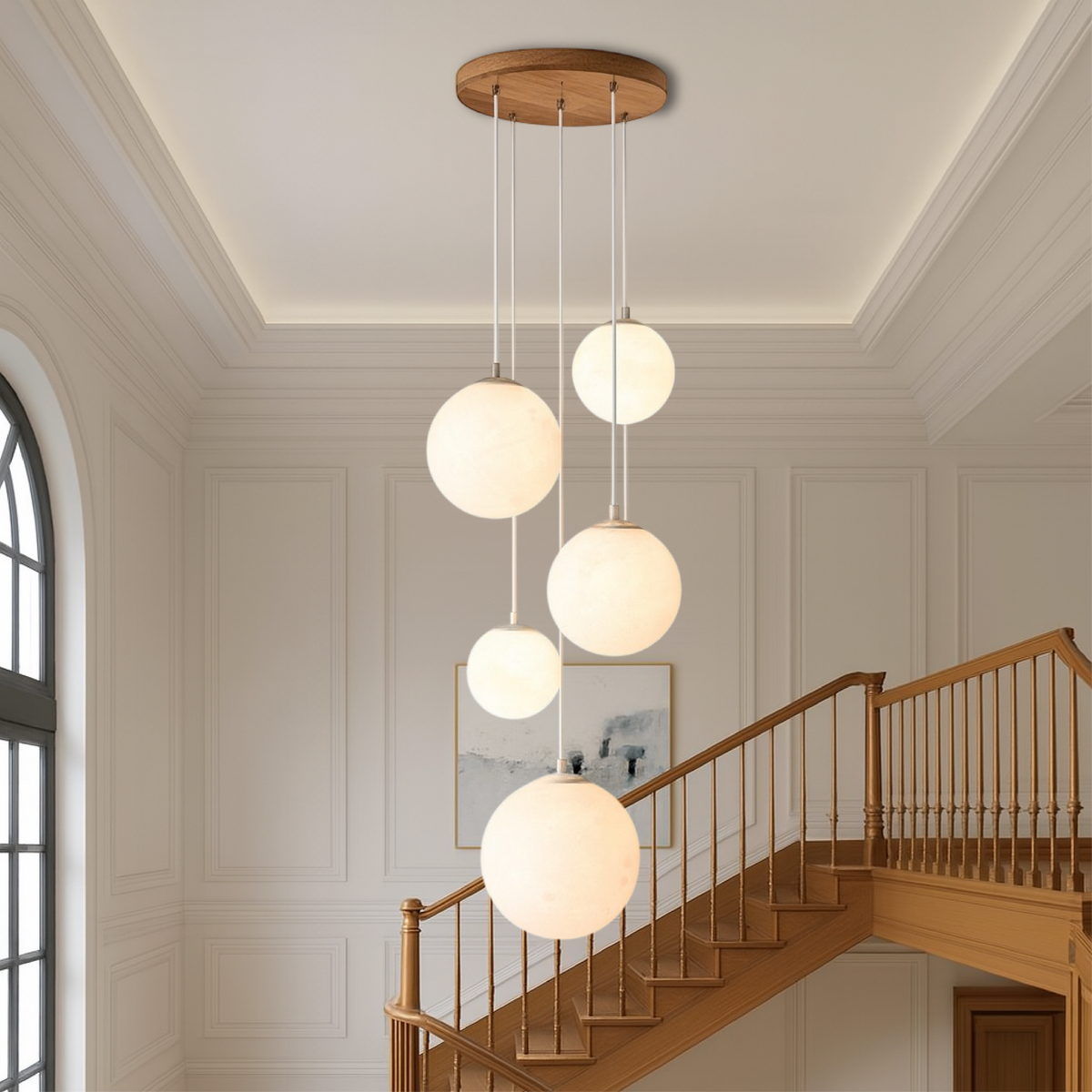Nordic Moonlamp Staircase Chandelier