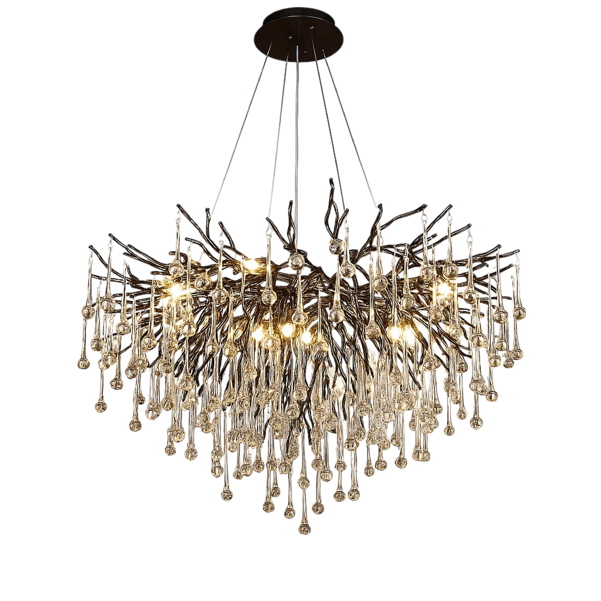 Raindrop Black Chandelier