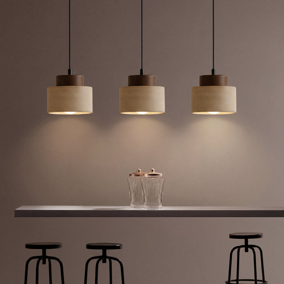 Travertine Stone Pendant Light