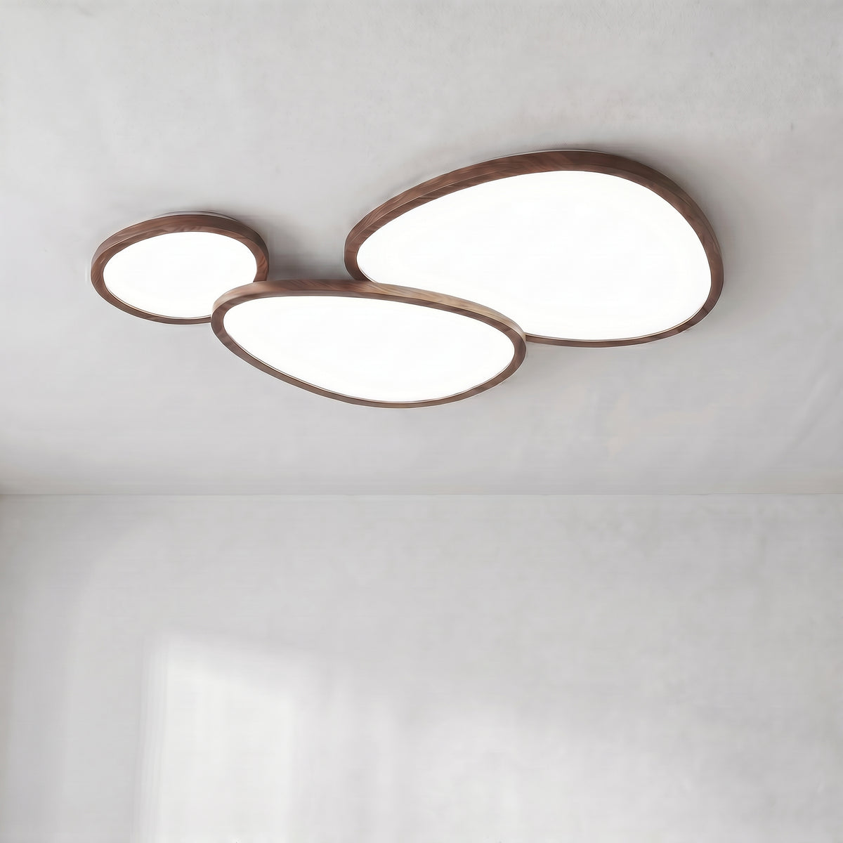 Ultra Thin Dark Wooden Ceiling Light