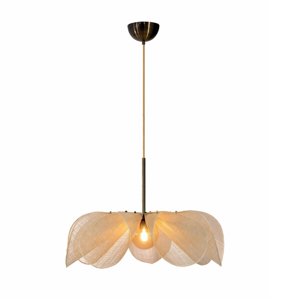 Vintage Fabric Pendant Light