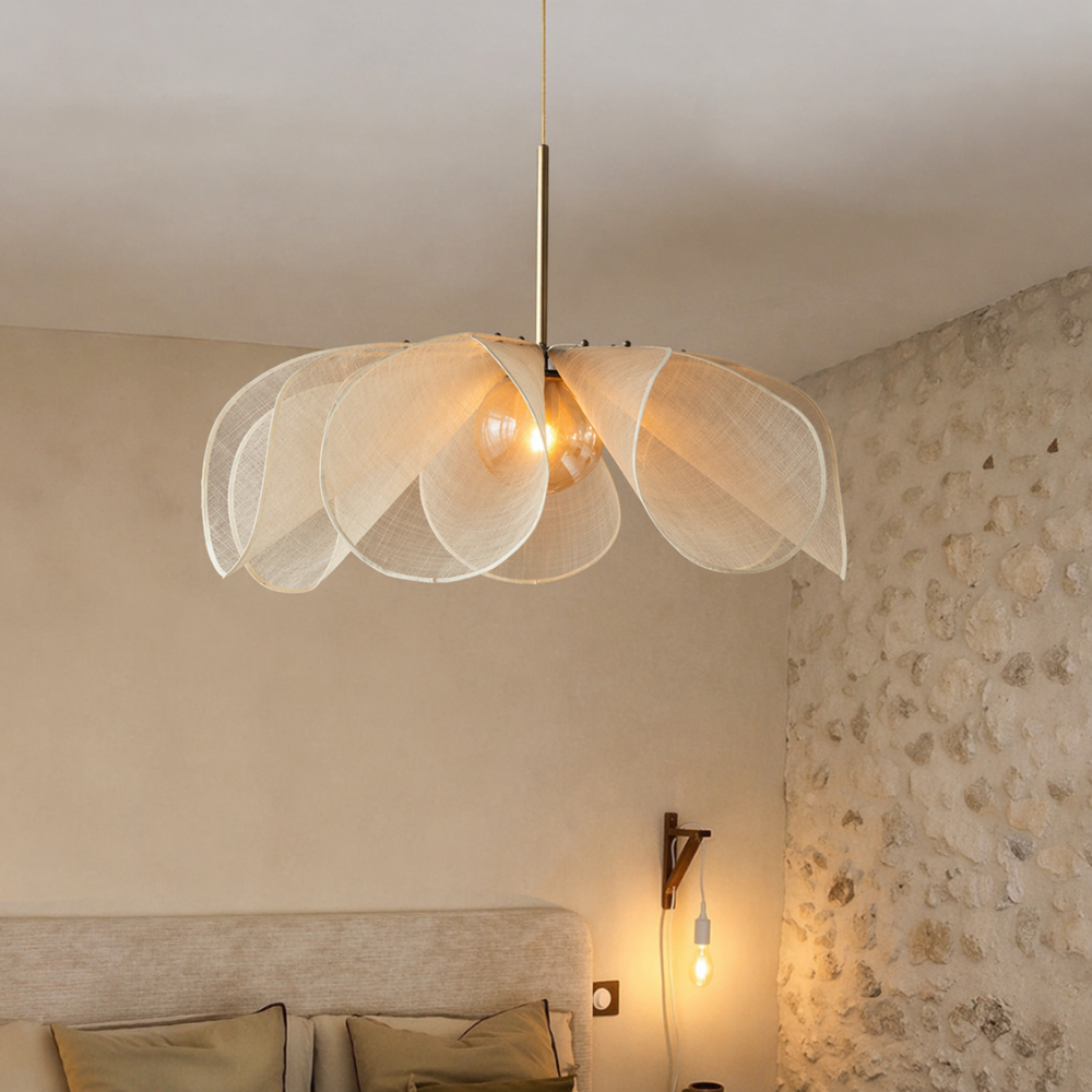 Vintage Fabric Pendant Light