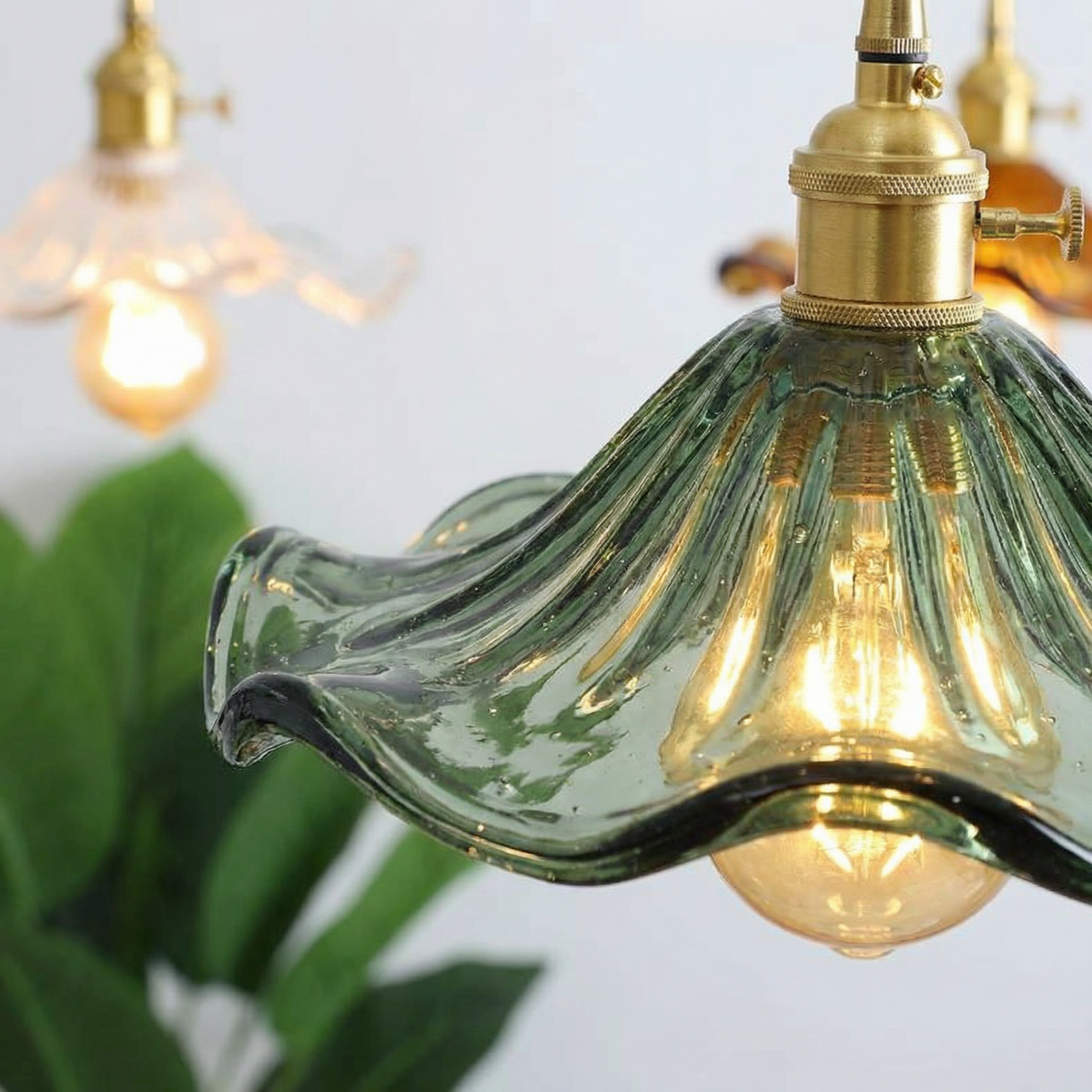 Vintage Hibiscus Pendant Light