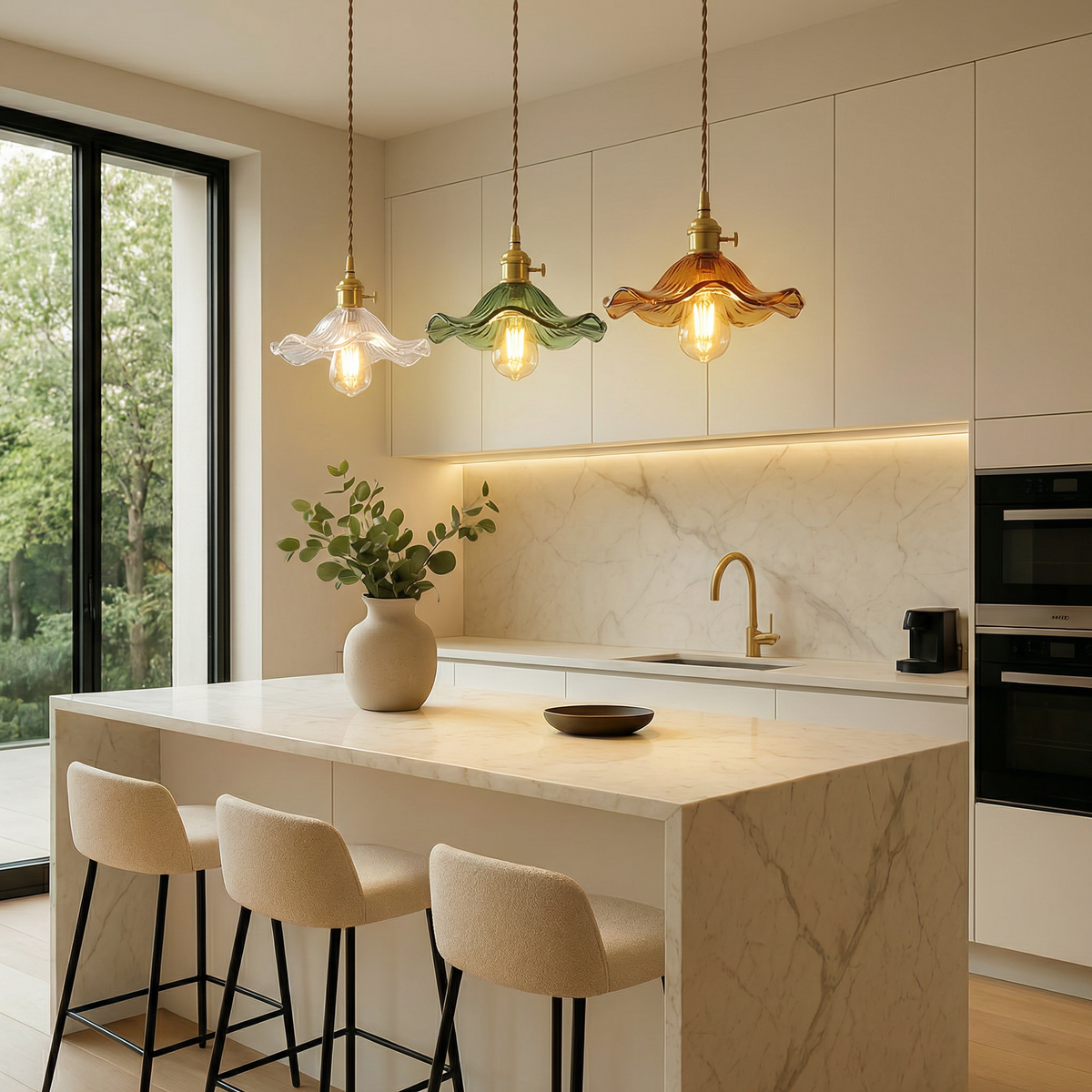 Vintage Hibiscus Pendant Light