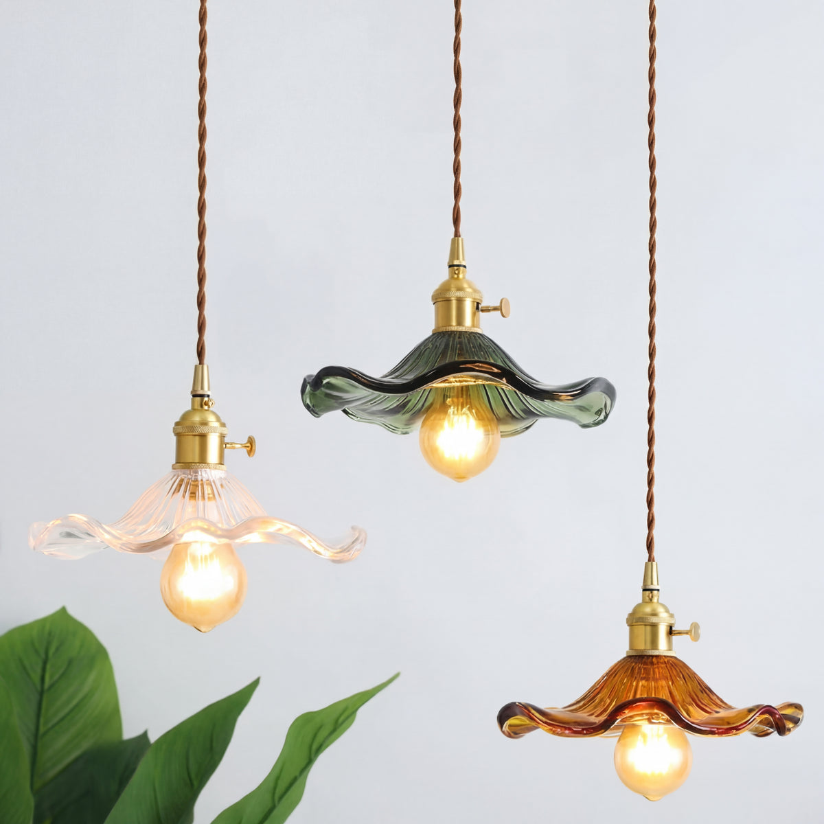 Vintage Hibiscus Pendant Light