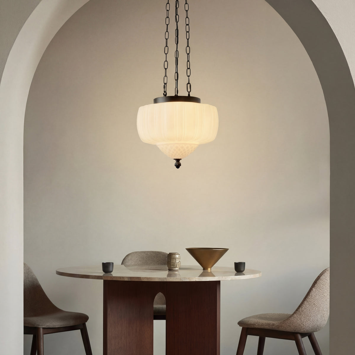 Vintage Milky White Pendant light